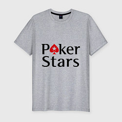 Футболка slim-fit Poker Stars, цвет: меланж