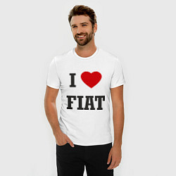 Футболка slim-fit I love Fiat, цвет: белый — фото 2