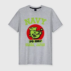 Мужская slim-футболка Navy: Po-1967