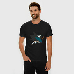 Футболка slim-fit San Jose Sharks, цвет: черный — фото 2