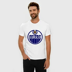 Футболка slim-fit Edmonton Oilers, цвет: белый — фото 2