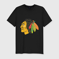 Мужская slim-футболка Chicago Blackhawks