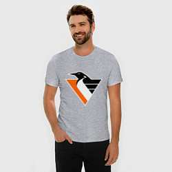 Футболка slim-fit Pittsburgh Penguins, цвет: меланж — фото 2