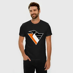 Футболка slim-fit Pittsburgh Penguins, цвет: черный — фото 2