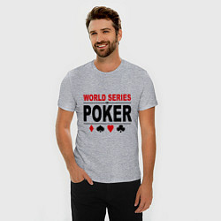 Футболка slim-fit World series of poker, цвет: меланж — фото 2