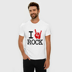 Футболка slim-fit I love rock, цвет: белый — фото 2