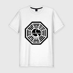 Футболка slim-fit Lost dharma, цвет: белый