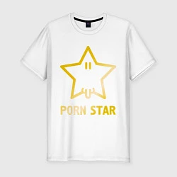 Футболка slim-fit Porn Star, цвет: белый