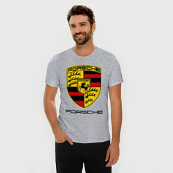 Футболка slim-fit Porsche Stuttgart, цвет: меланж — фото 2