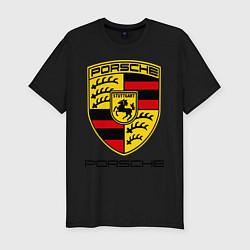 Футболка slim-fit Porsche Stuttgart, цвет: черный