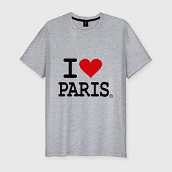 Футболка slim-fit I love Paris, цвет: меланж