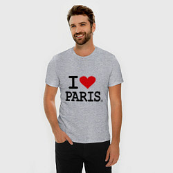 Футболка slim-fit I love Paris, цвет: меланж — фото 2