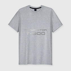 Футболка slim-fit Терминатор Т-800, цвет: меланж