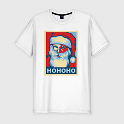 Мужская slim-футболка Santa HOHOHO