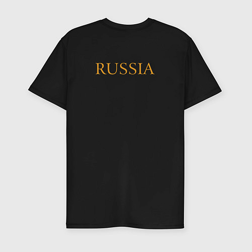 Мужская slim-футболка Russia Forever / Черный – фото 2