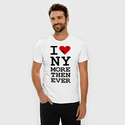 Футболка slim-fit I love NY more that ever, цвет: белый — фото 2