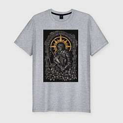 Футболка slim-fit Dark Souls: Warrior, цвет: меланж