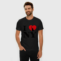 Футболка slim-fit Freedom: I Love NY, цвет: черный — фото 2