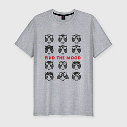 Футболка slim-fit Owl: find the moon, цвет: меланж