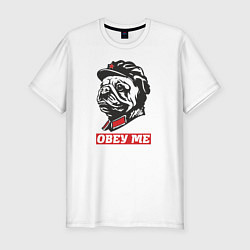 Футболка slim-fit Obey me. Подчиняйся мне!, цвет: белый