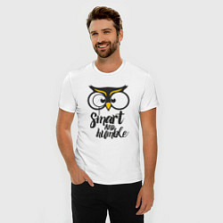 Футболка slim-fit Owl: Smart and humble, цвет: белый — фото 2