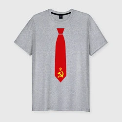 Мужская slim-футболка Советский галстук