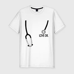 Футболка slim-fit Love Dr. House, цвет: белый