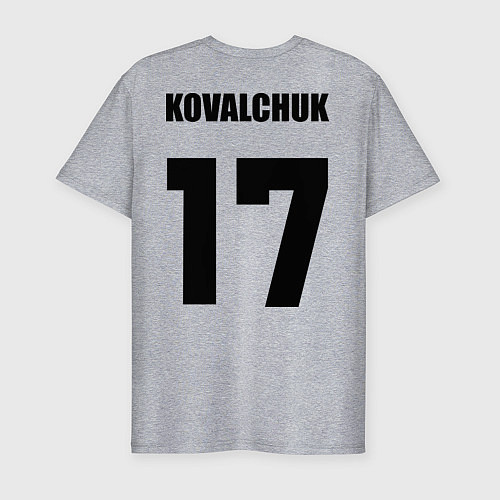 Мужская slim-футболка New Jersey Devils: Kovalchuk 17 / Меланж – фото 2