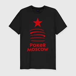 Футболка slim-fit Poker Moscow, цвет: черный