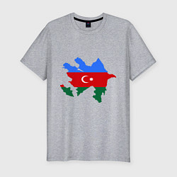 Футболка slim-fit Azerbaijan map, цвет: меланж