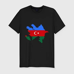 Футболка slim-fit Azerbaijan map, цвет: черный