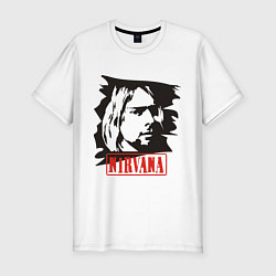 Мужская slim-футболка Nirvana: Kurt Cobain