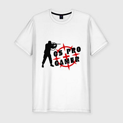 Футболка slim-fit CS PRO Gamer, цвет: белый