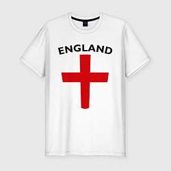 Футболка slim-fit England Shield, цвет: белый