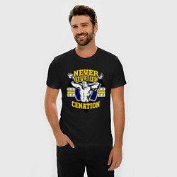 Футболка slim-fit Never Give Up: Cenation, цвет: черный — фото 2