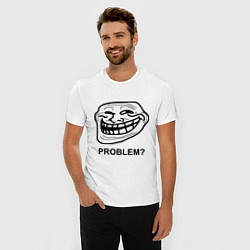 Футболка slim-fit Trollface. Problem? Проблемы?, цвет: белый — фото 2