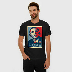 Футболка slim-fit Obama hope vert, цвет: черный — фото 2