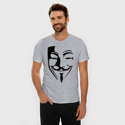 Футболка slim-fit Vendetta Mask, цвет: меланж — фото 2