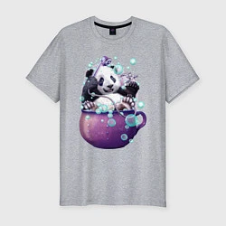 Мужская slim-футболка Панда моется