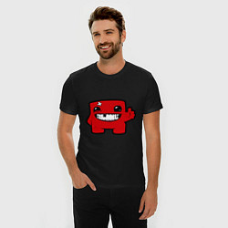 Футболка slim-fit Super Meat Boy, цвет: черный — фото 2