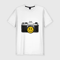 Футболка slim-fit Фото-smile, цвет: белый