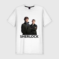 Футболка slim-fit Sherlock, цвет: белый