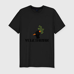 Мужская slim-футболка Vegetarian (Вегетерианство)
