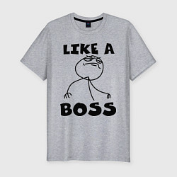 Футболка slim-fit Like a boss, цвет: меланж