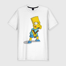 Футболка slim-fit Bart Bully, цвет: белый