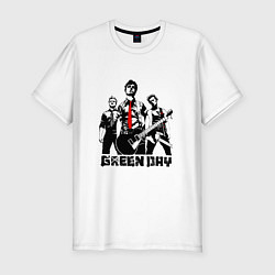 Футболка slim-fit Группа Green Day, цвет: белый