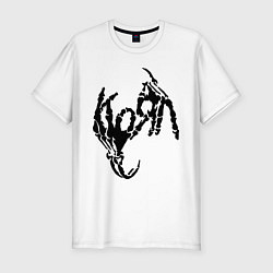 Мужская slim-футболка Korn bones