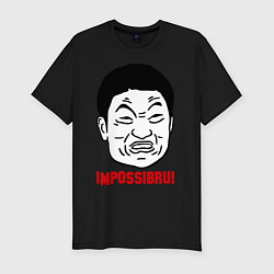 Футболка slim-fit Impossibru meme, цвет: черный