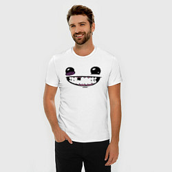 Футболка slim-fit Super Meat Boy: Face, цвет: белый — фото 2