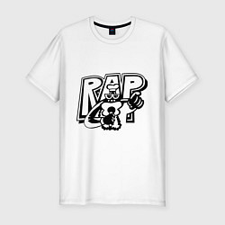 Футболка slim-fit Rap man, цвет: белый